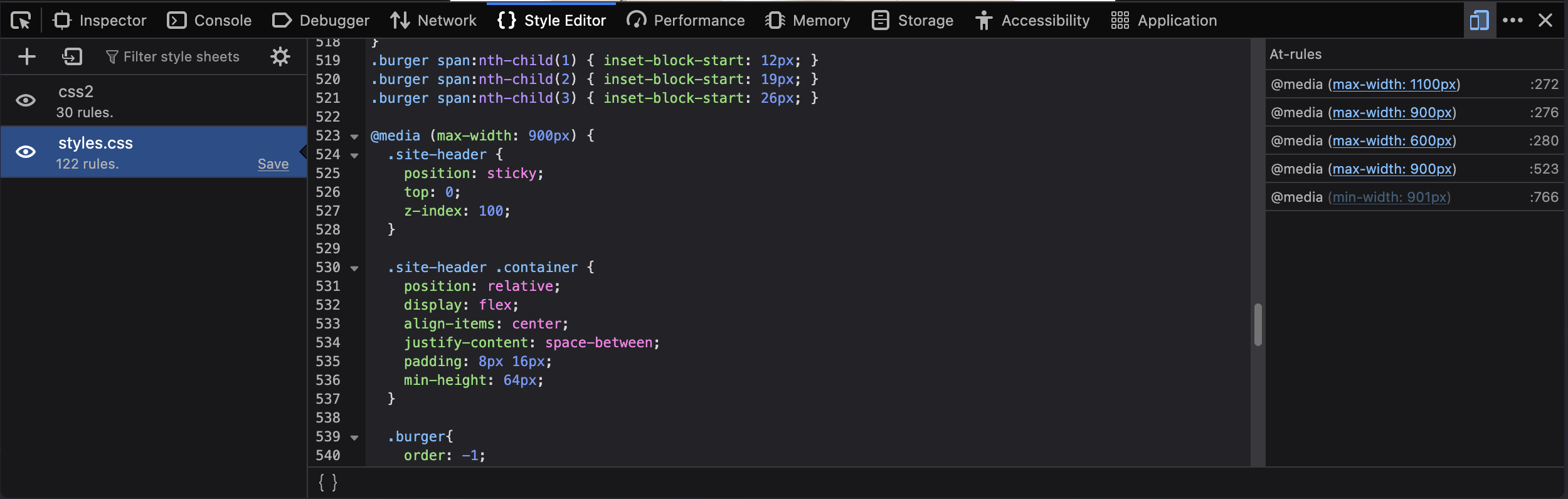 Перевірка медіа-запитів у DevTools