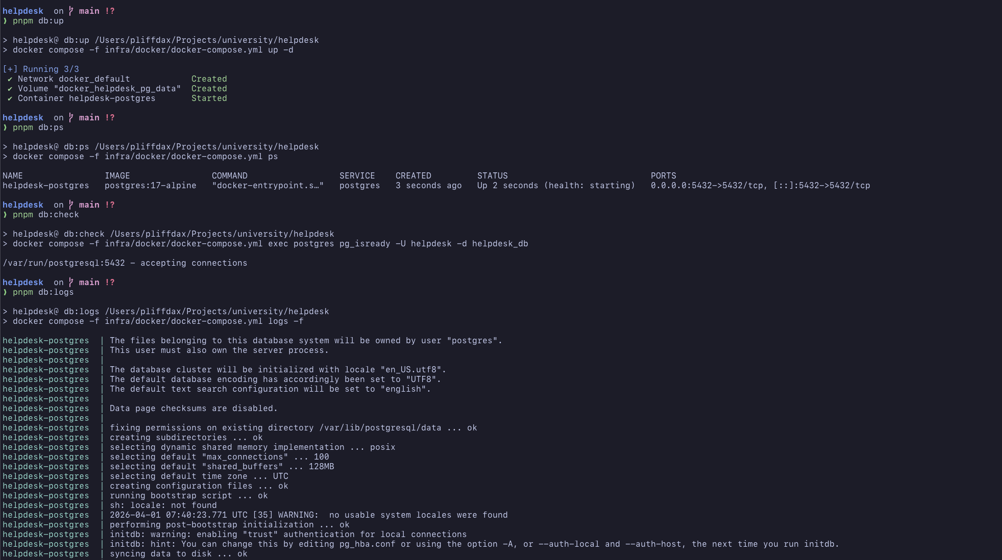 Запуск і перевірка контейнера PostgreSQL