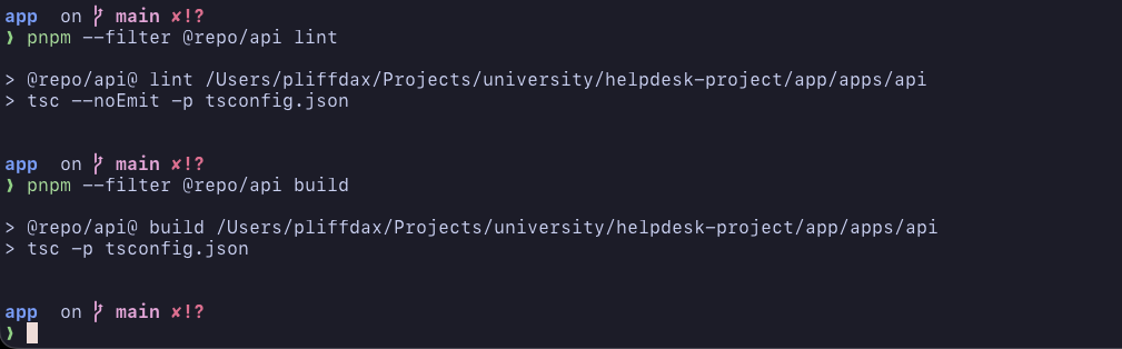 Перевірка TypeScript і збірки API